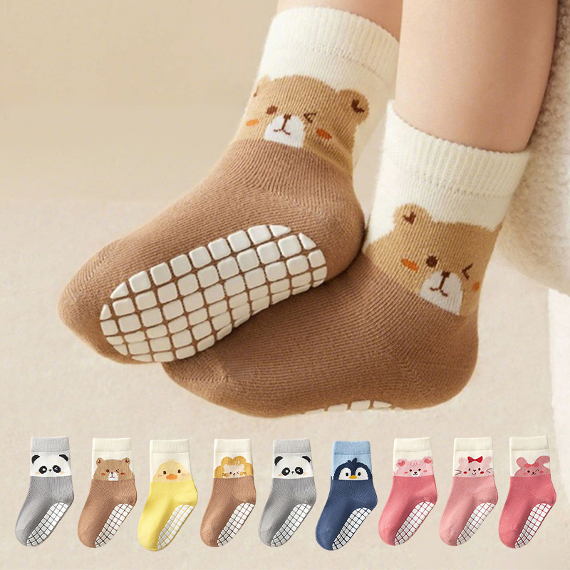 Unisex Baby Socks Non Slip - 3 Pasang Kaus Kaki Lantai Anti